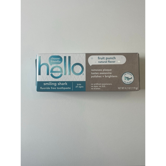 Hello Smiling Shark Kids Toothpaste Fruit Punch 4.2 oz - Picture 3 of 6